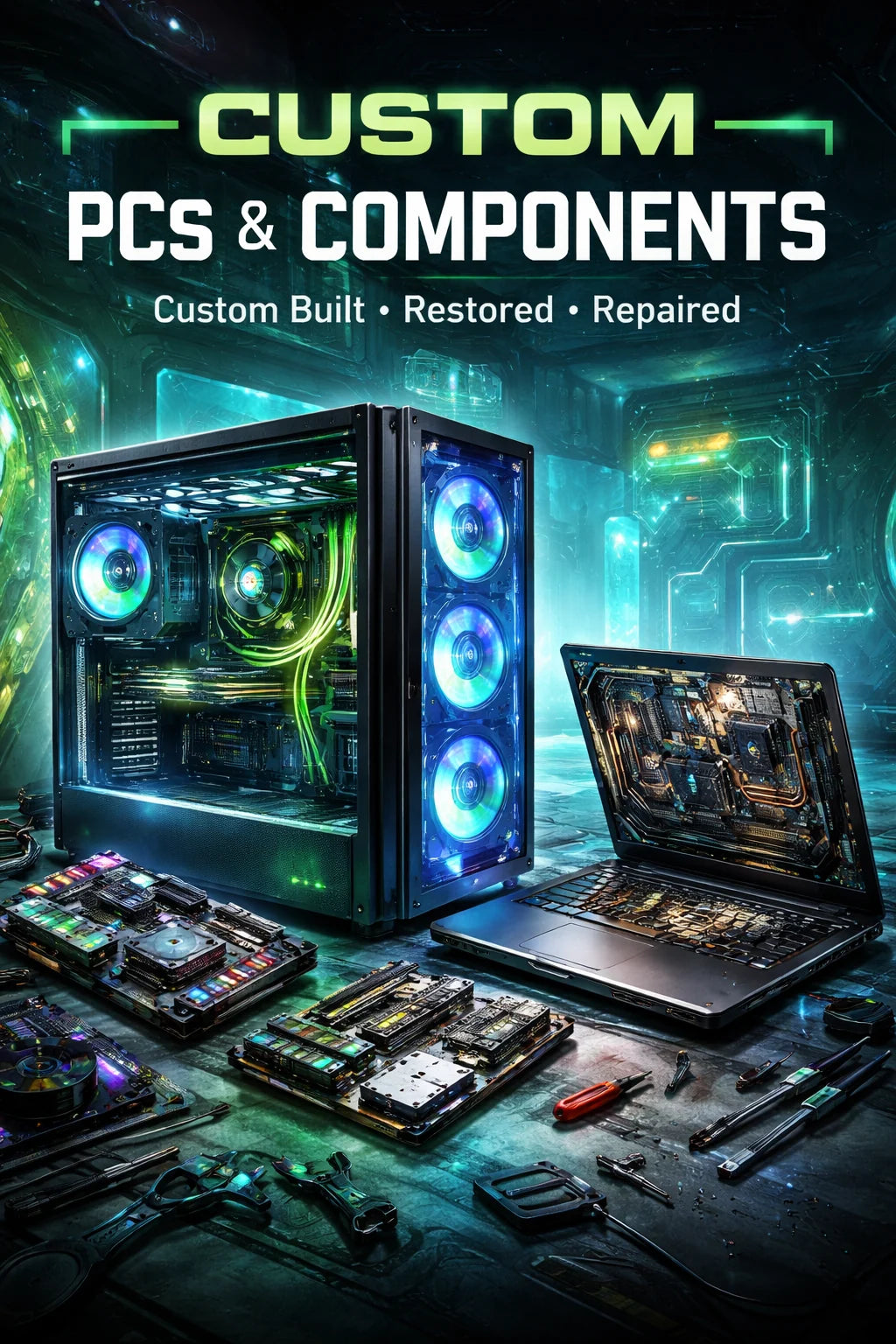 Custom PCs and components