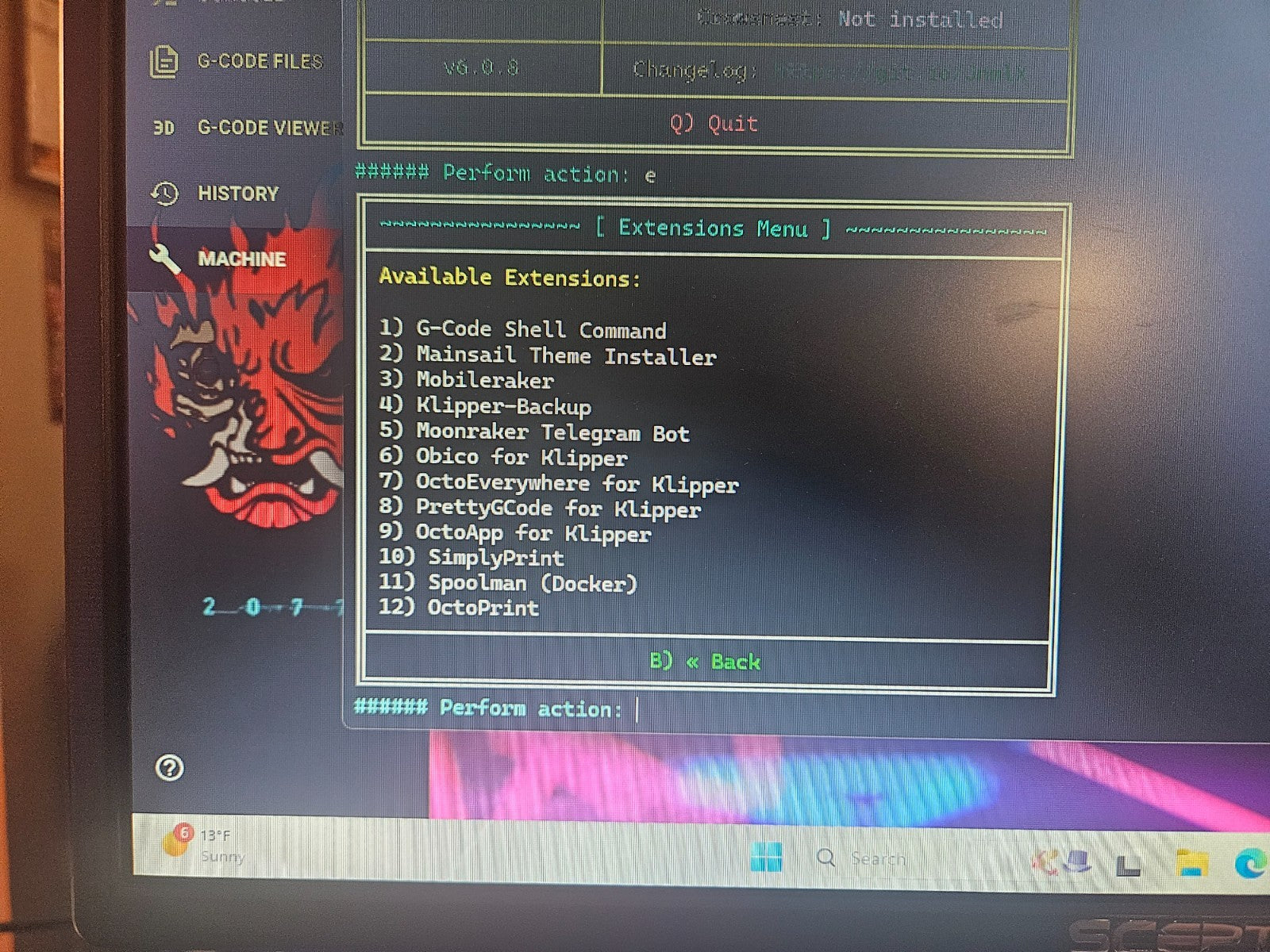 Pi Zero 2 W Klipper 3D Printer Upgrade, Klipperscreen, Mainsail OS, Crows Nest