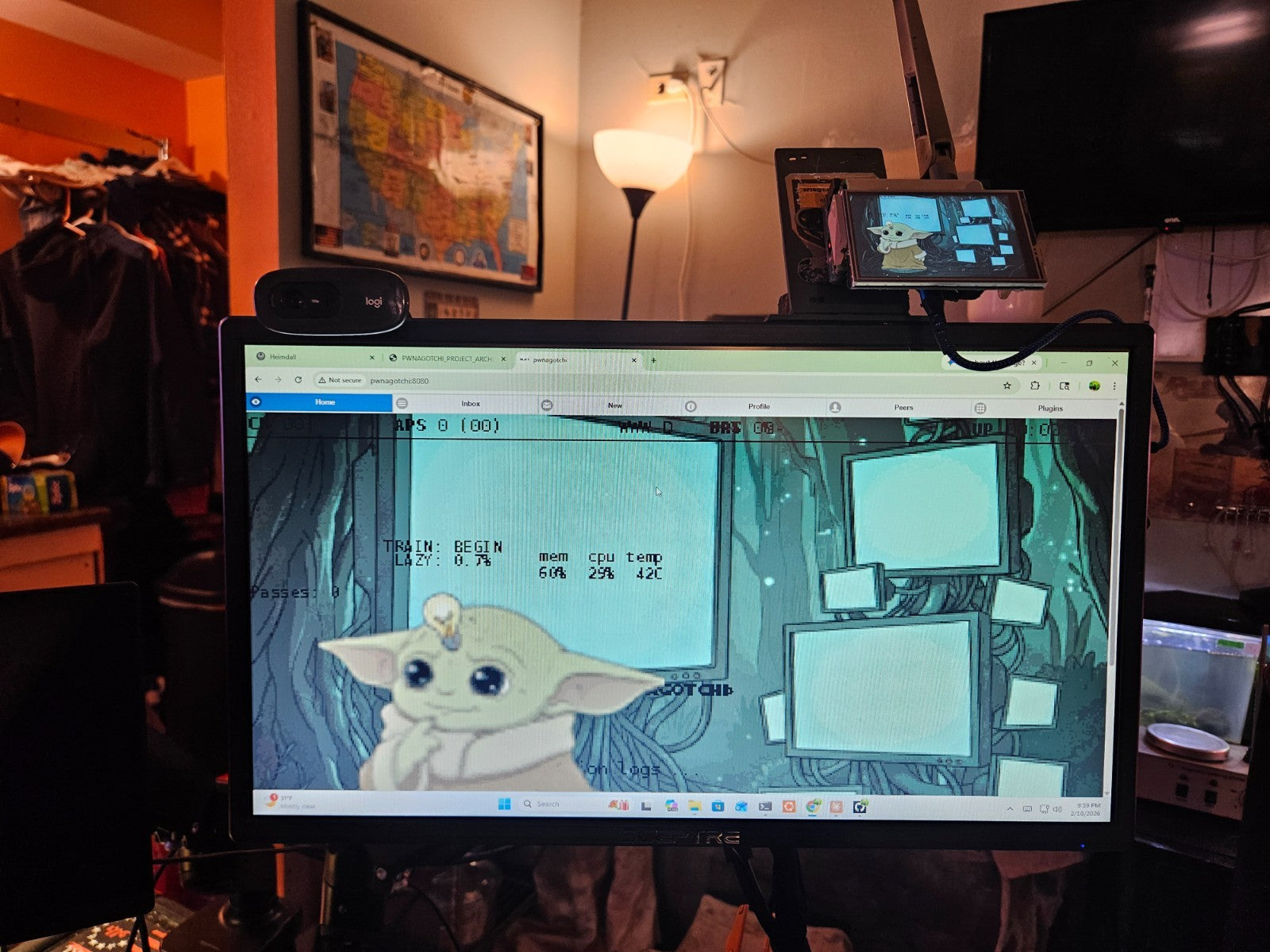 NETWORK SECURITY PEN TESTER Pwnagotchi+Fancygotchy long range antennae