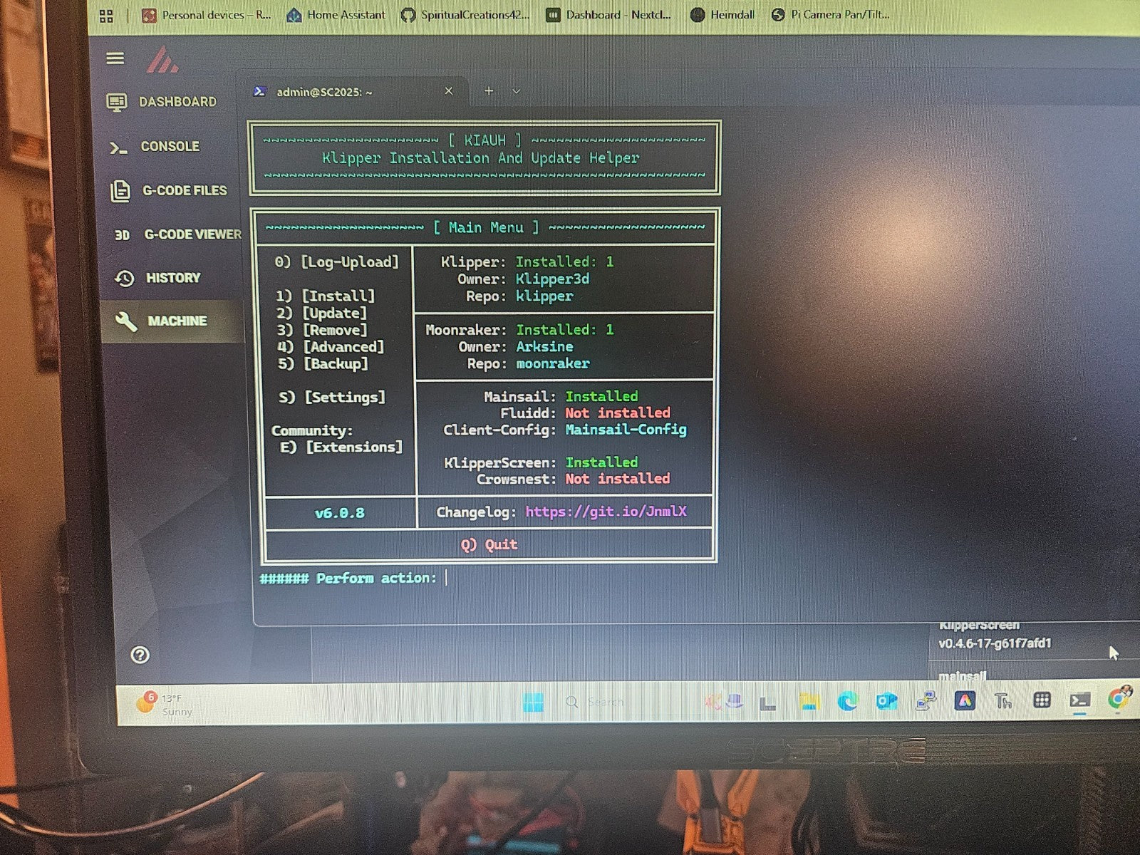 Pi Zero 2 W Klipper 3D Printer Upgrade, Klipperscreen, Mainsail OS, Crows Nest