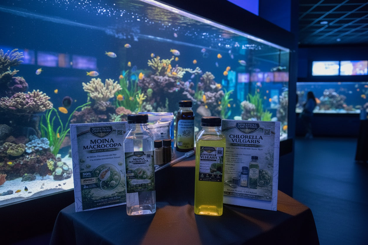 Live Moina Macrocopa 1000 or More and Live Chlorella Vulgaris Cultures with Nutrients for Tropical Fish
