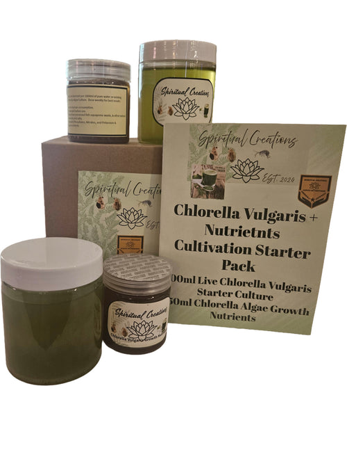 Live Chlorella Vulgaris Culture (500ml) and Algae Growth Nutrient (250ml)